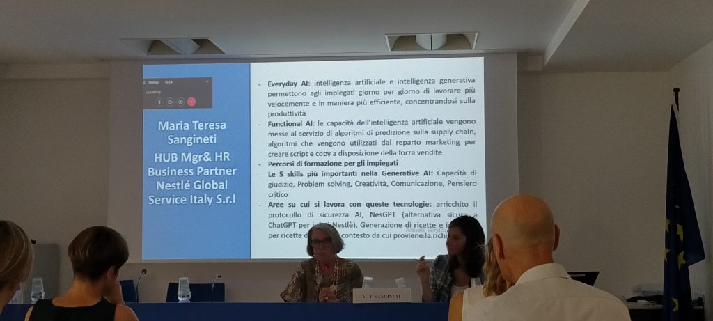 Maria Teresa Sangineti, Hub Manager e HR business partner di Nestlè durante il convegno a Palazzo Stelline di Milano organizzato il 16 luglio 2024 da GIDP